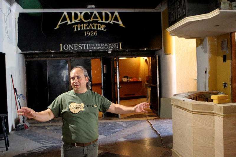 Ron Onesti, president and founder of Onesti Entertainment, which leases space in the building at 105 E. Main St. in downtown St. Charles for the Arcada Theatre and Club Arcada, shows some of the many renovations going on at the entertainment facility.