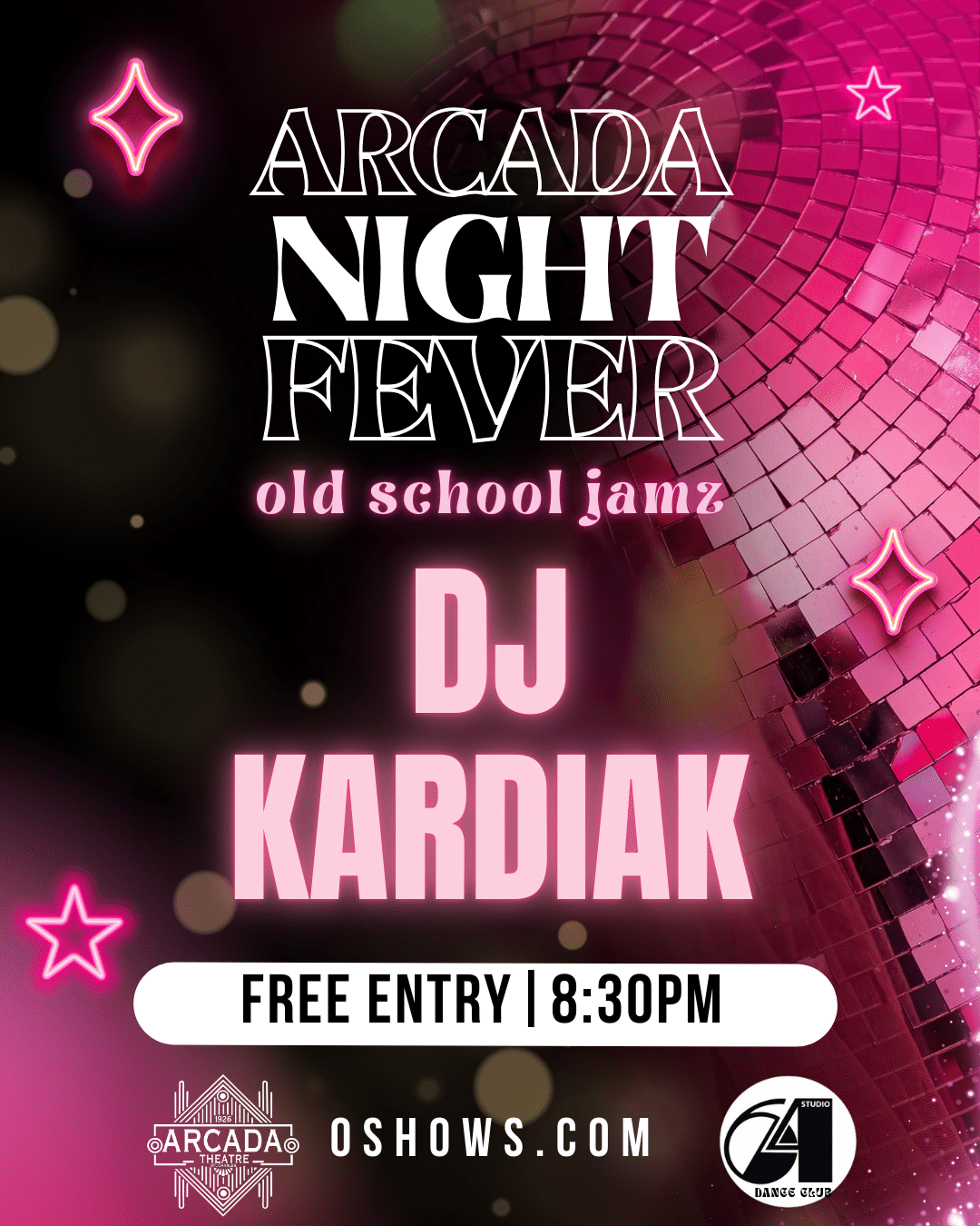 STUDIO 64: Old School DJ Dance Party with DJ Kardiak