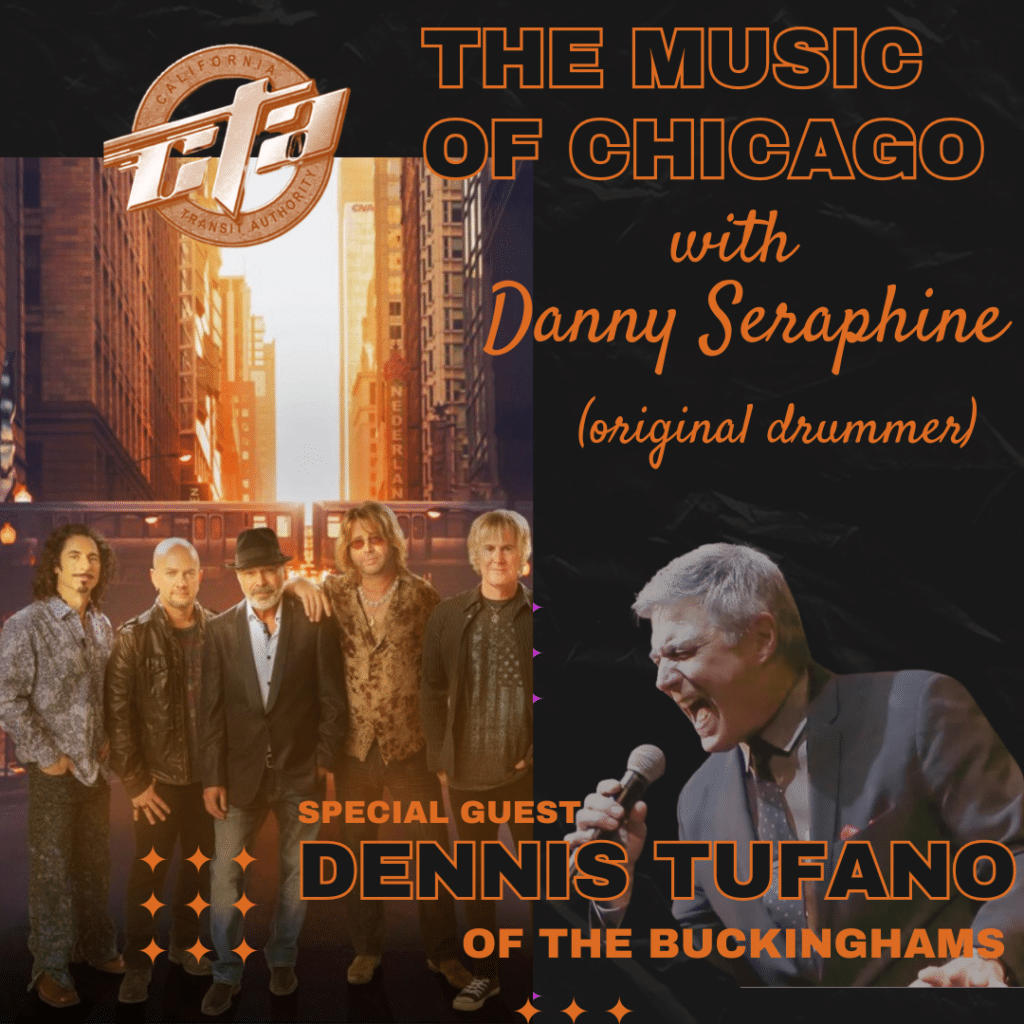 Danny Seraphine (Chicago) Jeff Coffey (CTA) and Dennis Tufano (The Buckinghams) live at Des Plaines Theatre February 2025