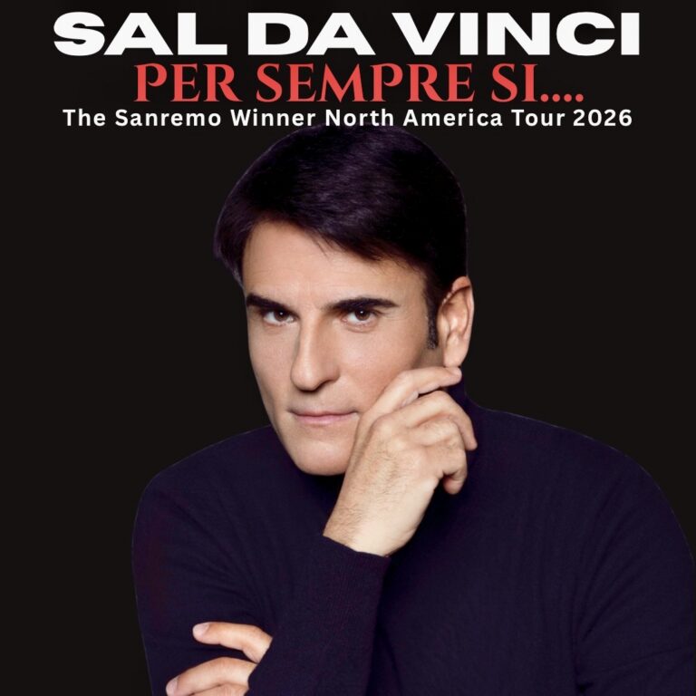 Samremo Winner, Sal Da Vinci to Play Des Plaines Theatre in “Per Sempre Sì” North America Tour 2026